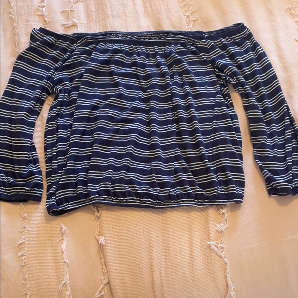 Striped Off the Shoulder Top